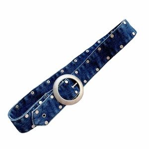 Vintage Y2K Denim Grommet Studded Belt